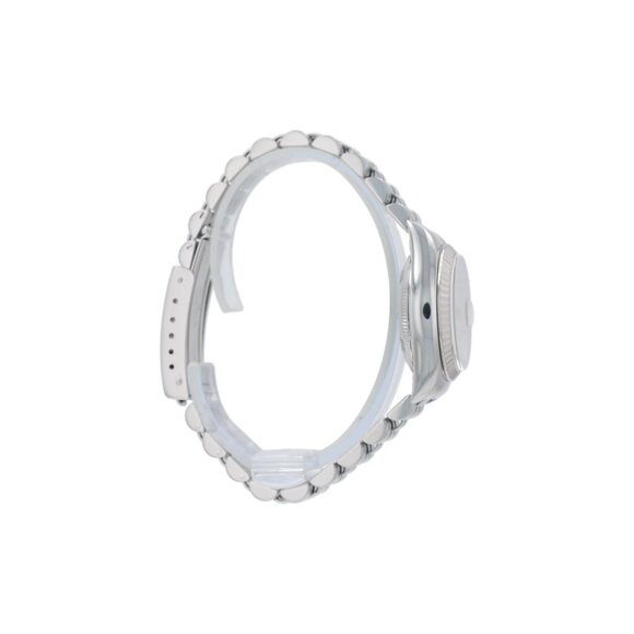Rolex Ladies Datejust 26mm SS White MOP Diamond Dial Fluted Jubilee Watch 79174 main image 5